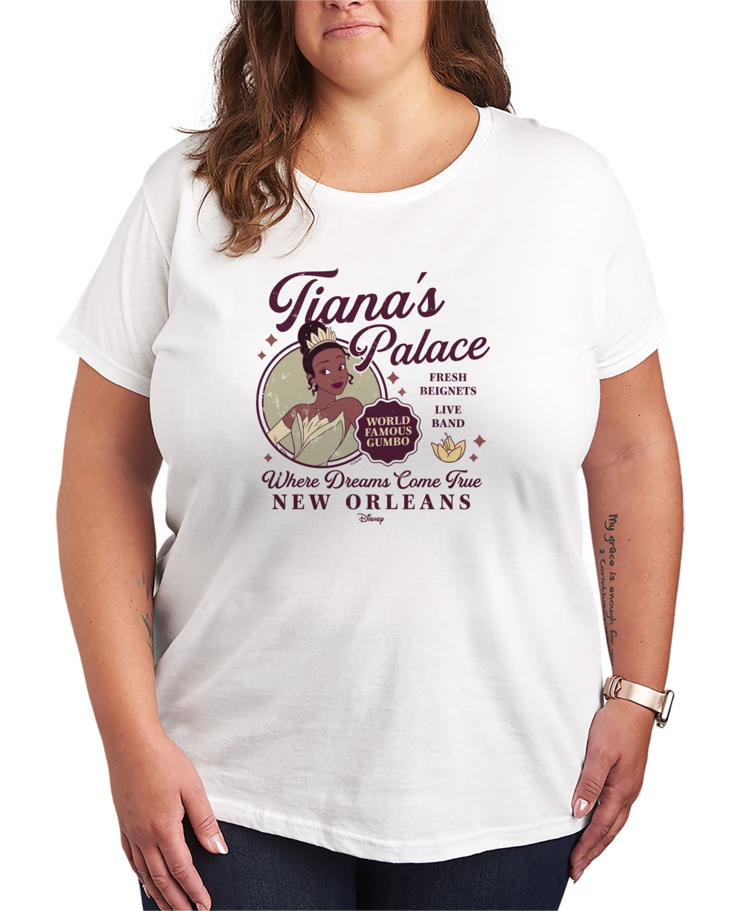 Plus Size Disney Princess Tianas Palace Short-Sleeve Graphic T-Shirt