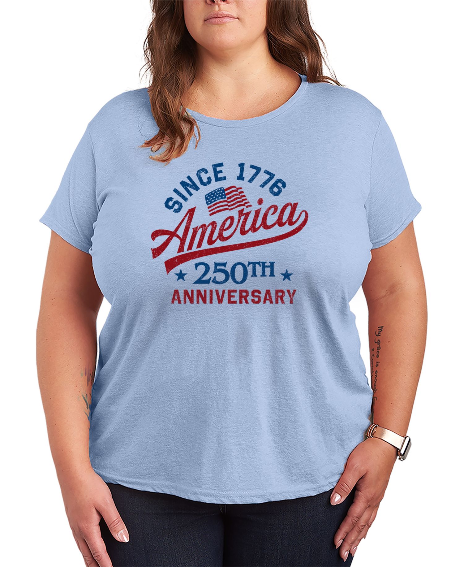 Plus Size Instant Message America 250 Short-Sleeve Graphic T-Shirt