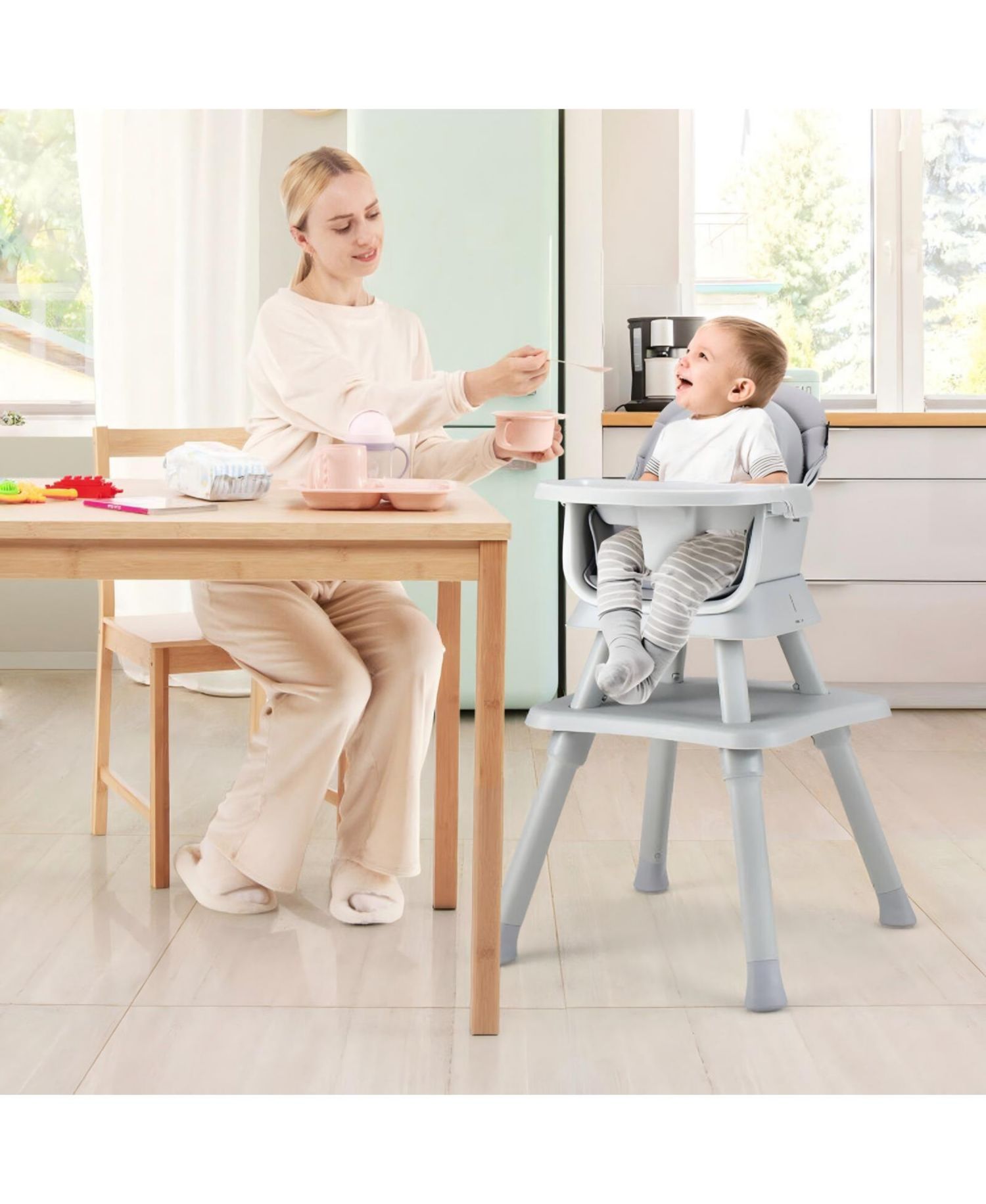 Baby 8-in-1 Convertible High Chair with Removable Tray