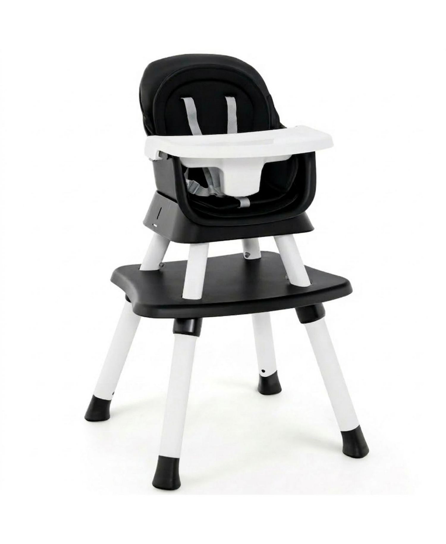 Baby Convertible 8-in-1 Baby Feeding Chair with Dual-Side Tabletop and Booster Seat