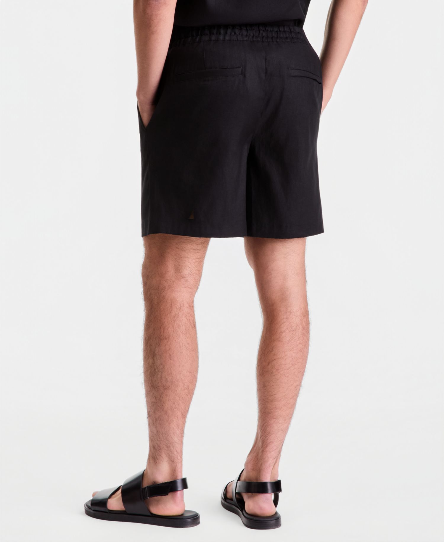 Men's Linen-Blend Pull On Shorts