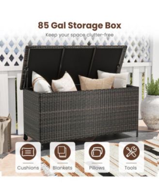 85 Gallon Storage Container with Waterproof Liner and Universal Wheels