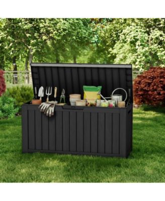 Resin Outdoor Storage Deck Box with Lockable Lid