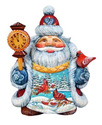 Scenic Santa with Cardinals Figurine