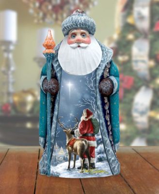 Woodcarved Hand Painted Starry Night Santa by Donna Gelsinger Figurine