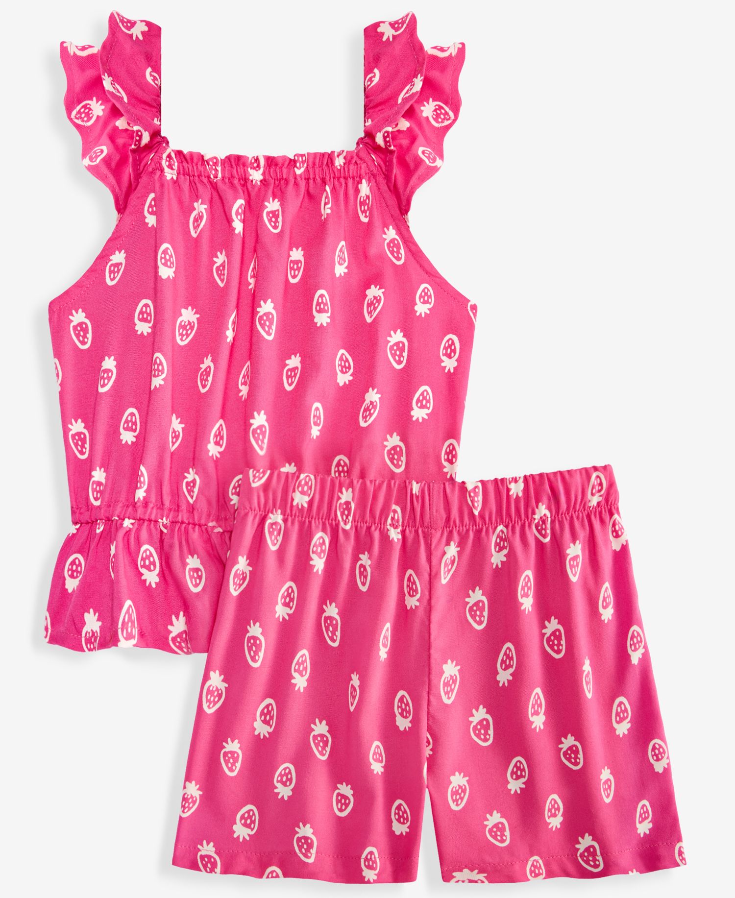 Toddler Girls' 12M-5T Berry-Print Top & Shorts, 2-Piece Set