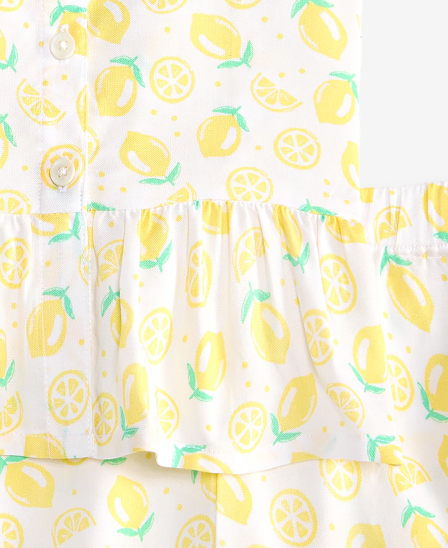Toddler Girls' 12M-5T Lemon-Print Top & Shorts, 2-Piece Set
