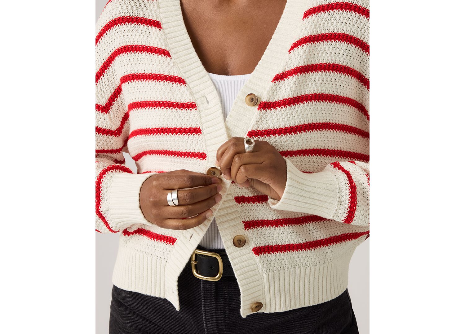 Women's Snowflake Standard Fit Cardigan Sweater