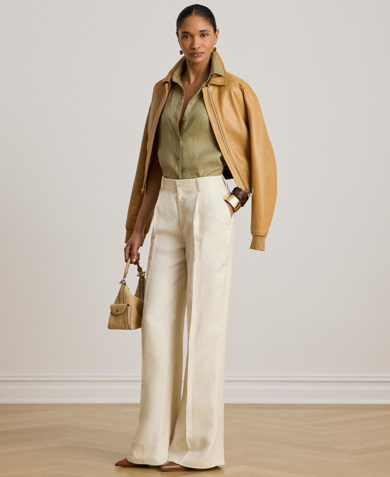 Dolman-Sleeve 100% Linen Shirt