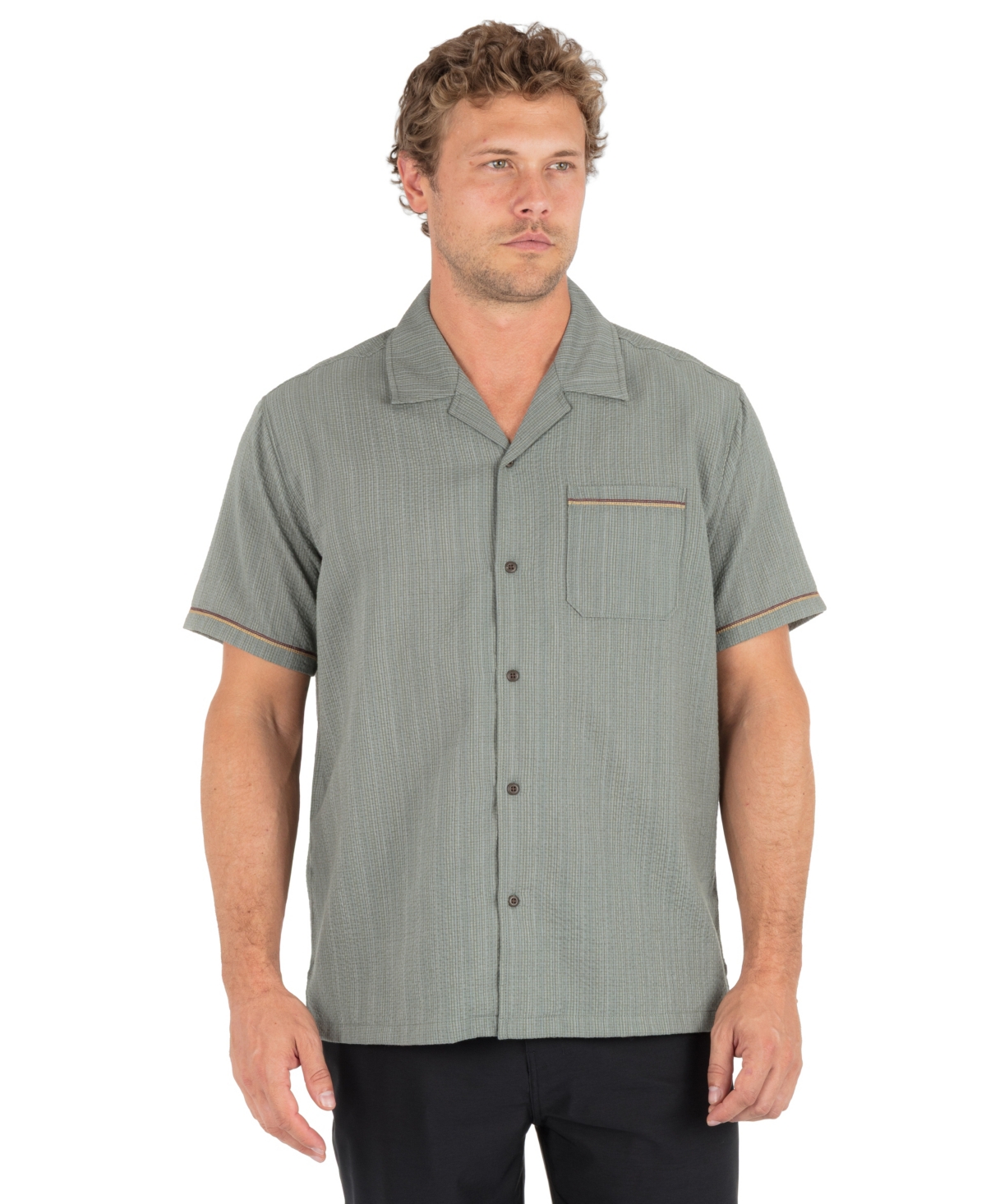 Hurley Men's Camp Collared Short-Sleeve Shirt