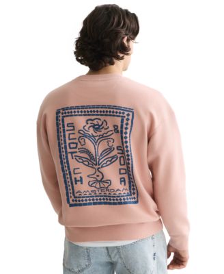 Men's Tile Artwork Relaxed-Fit Crewneck 