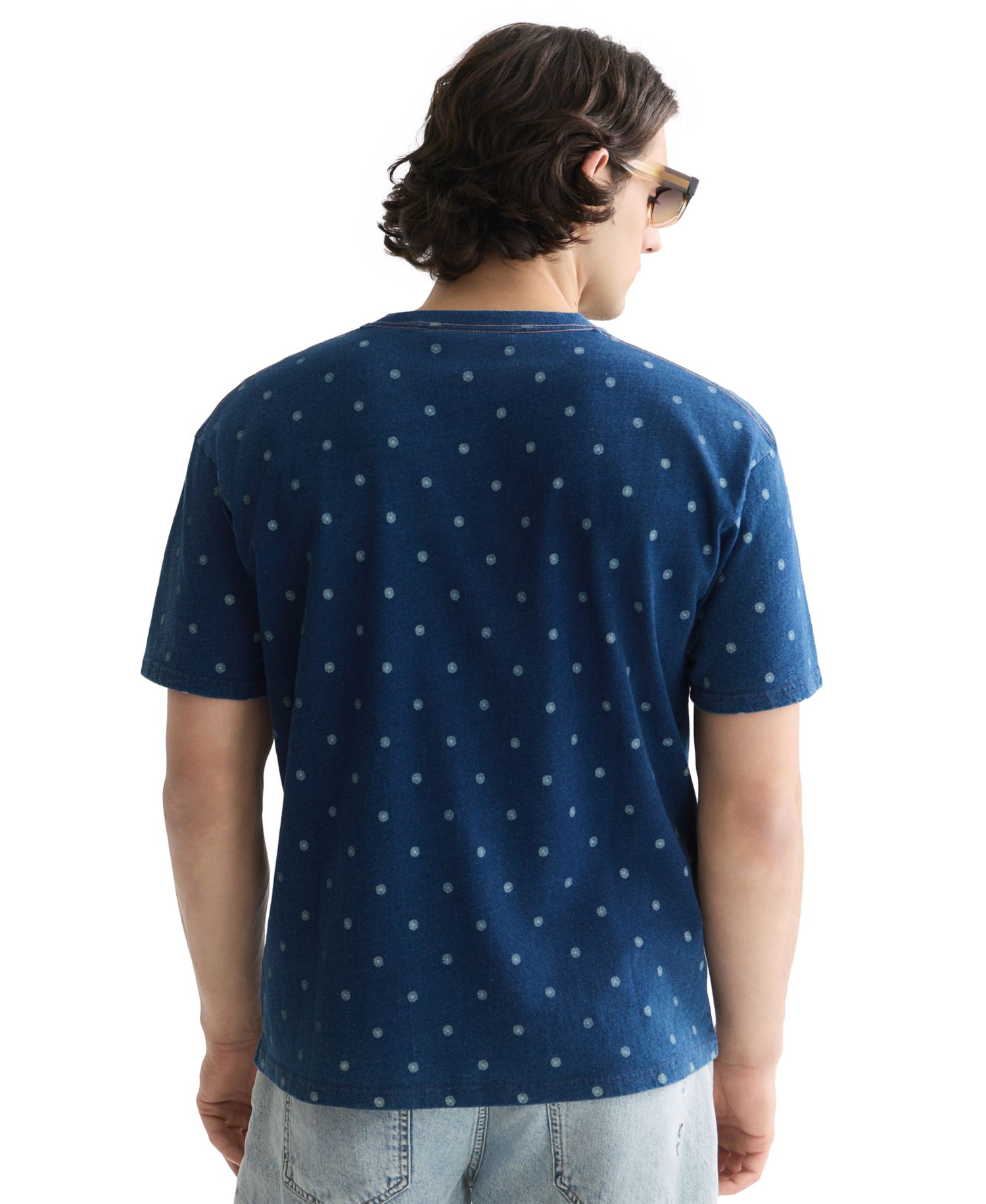 Men's Cotton Micro Printed T-Shirt