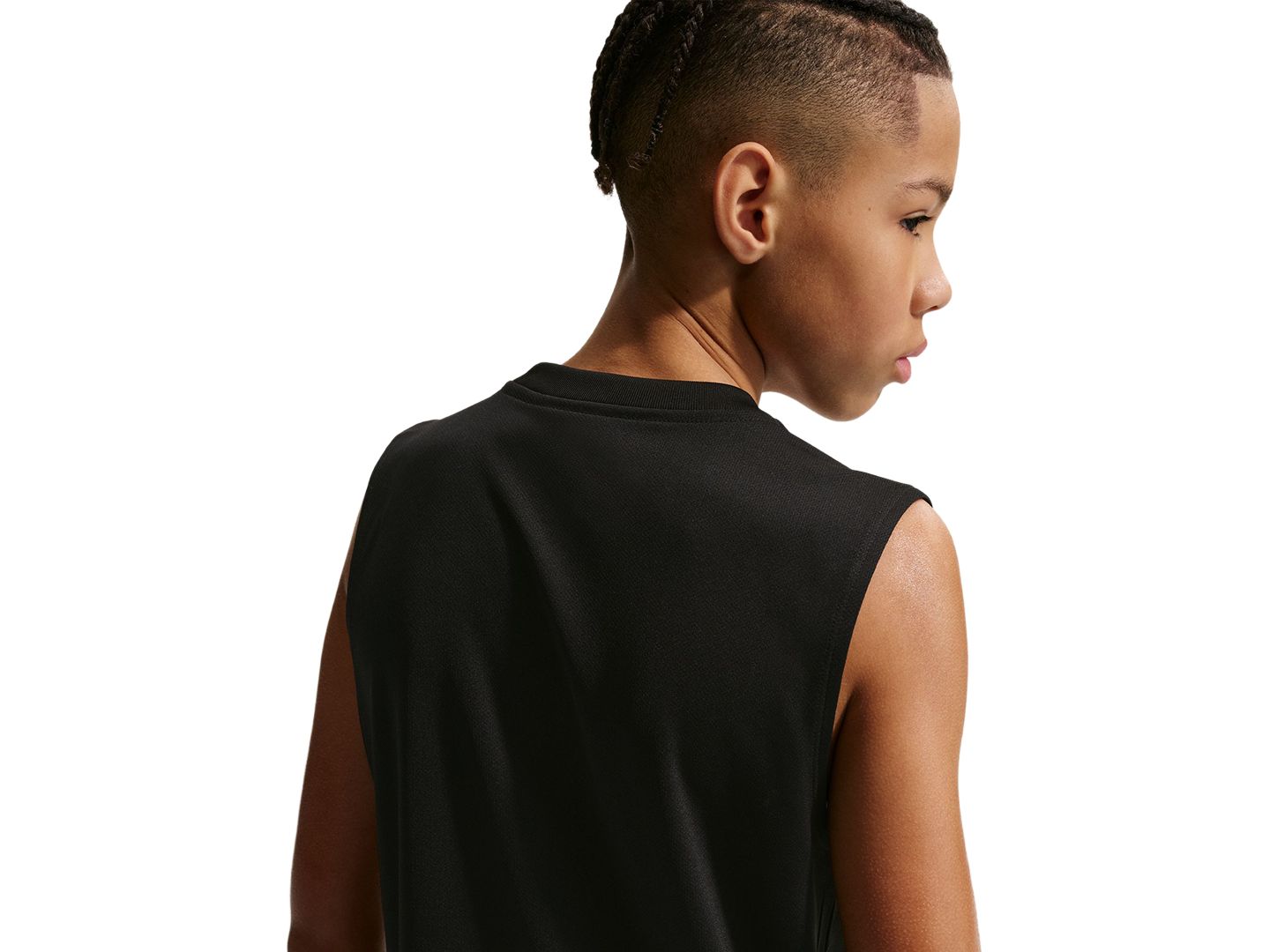 Топ Nike Dri-FIT Sleeveless Knit Tank Top для мальчиков, цвет: Чёрный — фото 5
