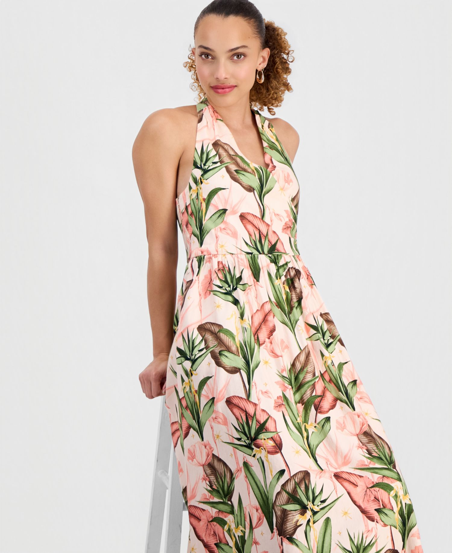 Petite Halter Midi Dress