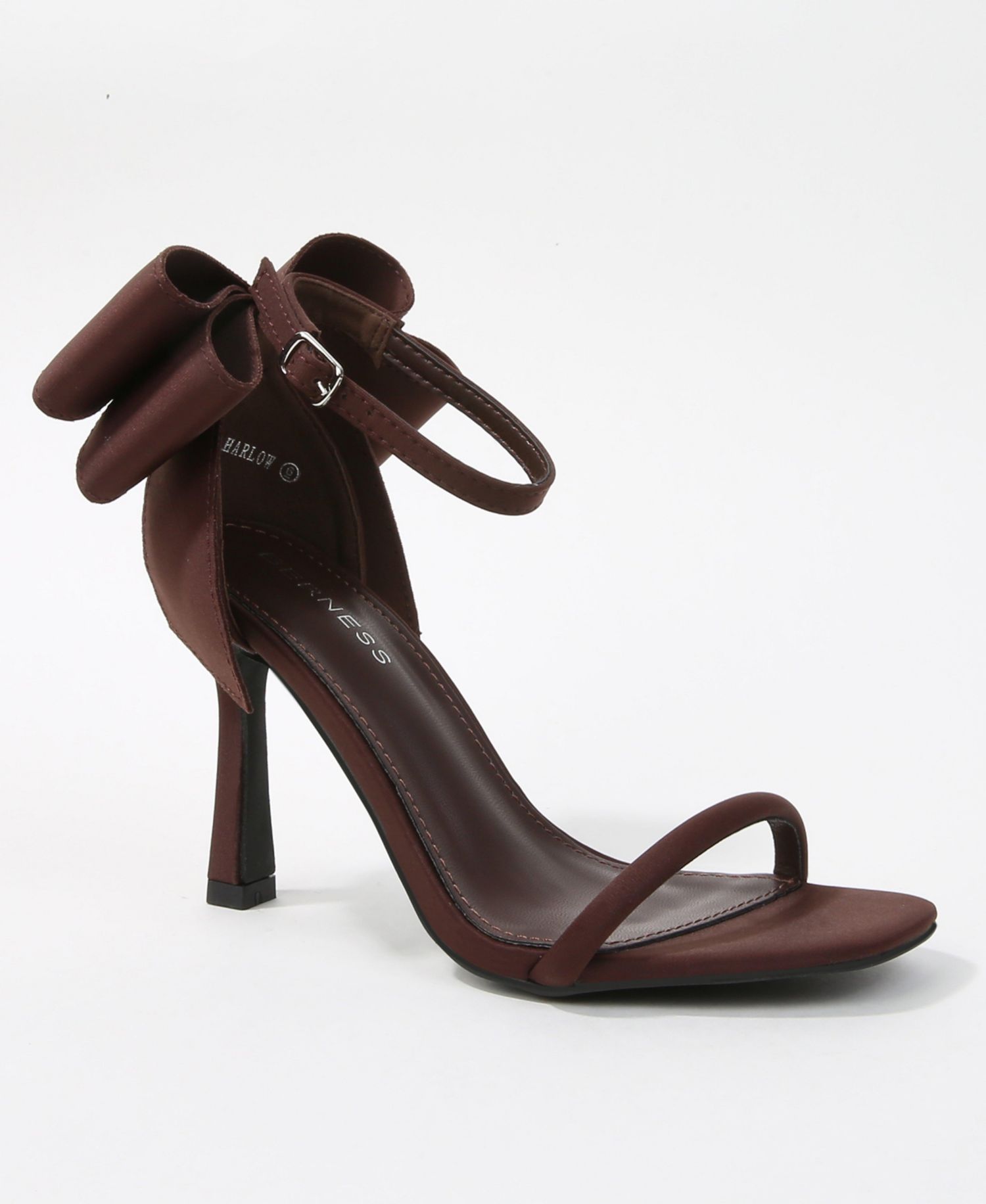 Women's Oversized Bow Ankle Strap Stilettos