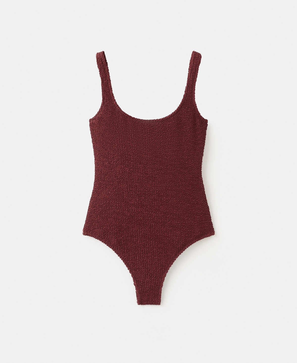 Mango Women's Textured Swimsuit - Russet
