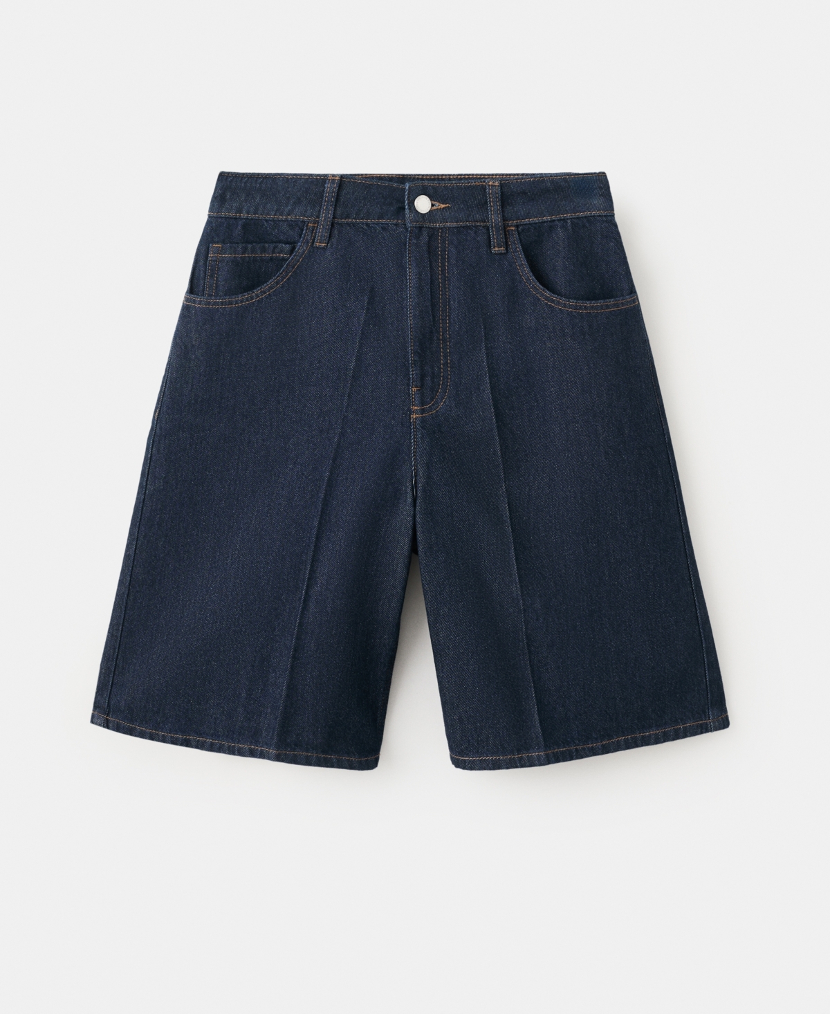 Mango Women's High-Waist Straight-Fit Denim Shorts