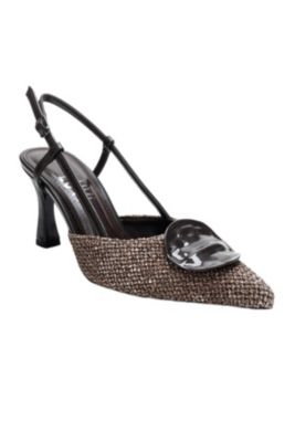 Women Levia Woven Pointed Toe Slingback Pump