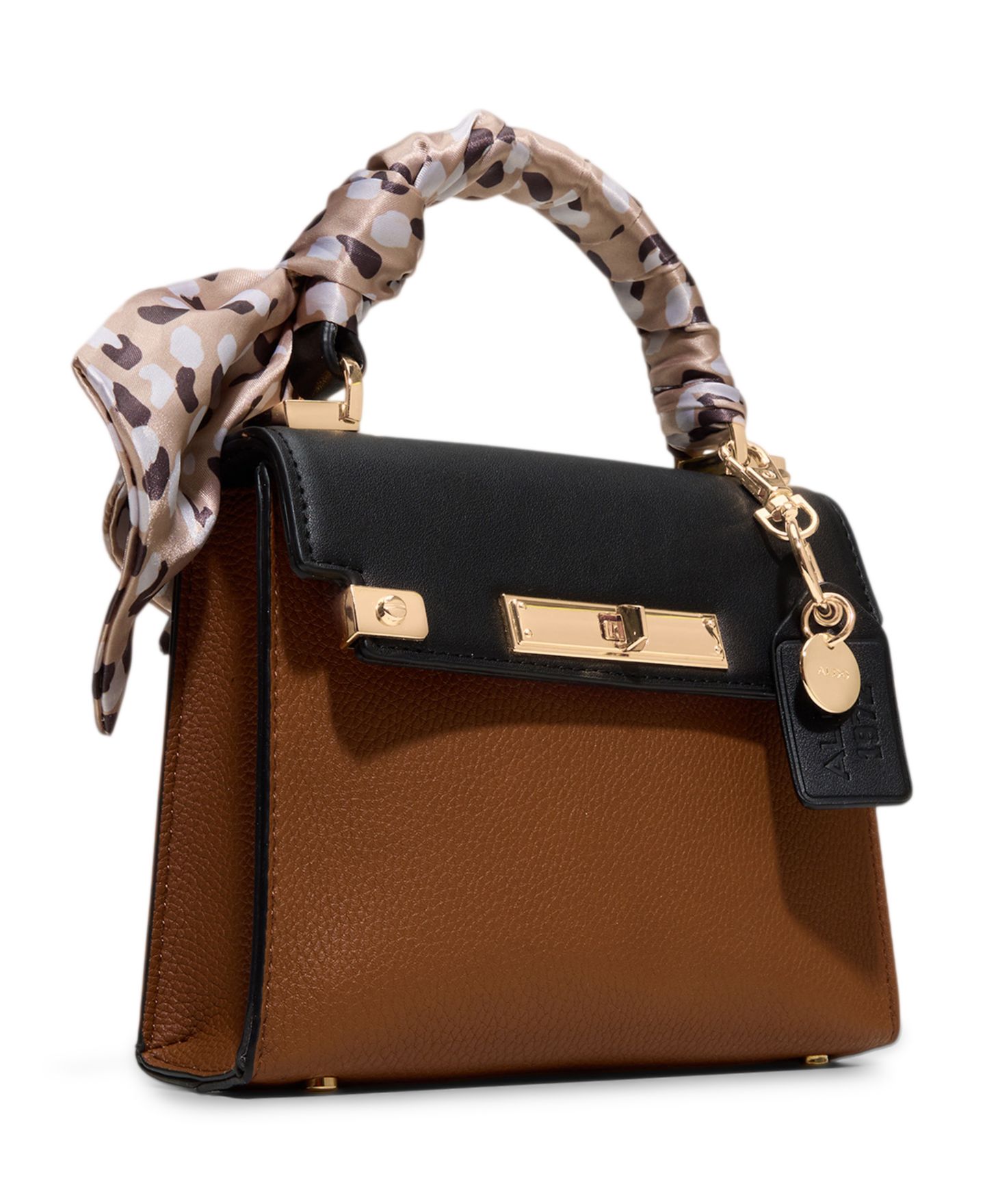 Женская сумка ALDO Larigodiaa Mini Top Handle Satchel Handbag, цвет: Чёрный — фото 3