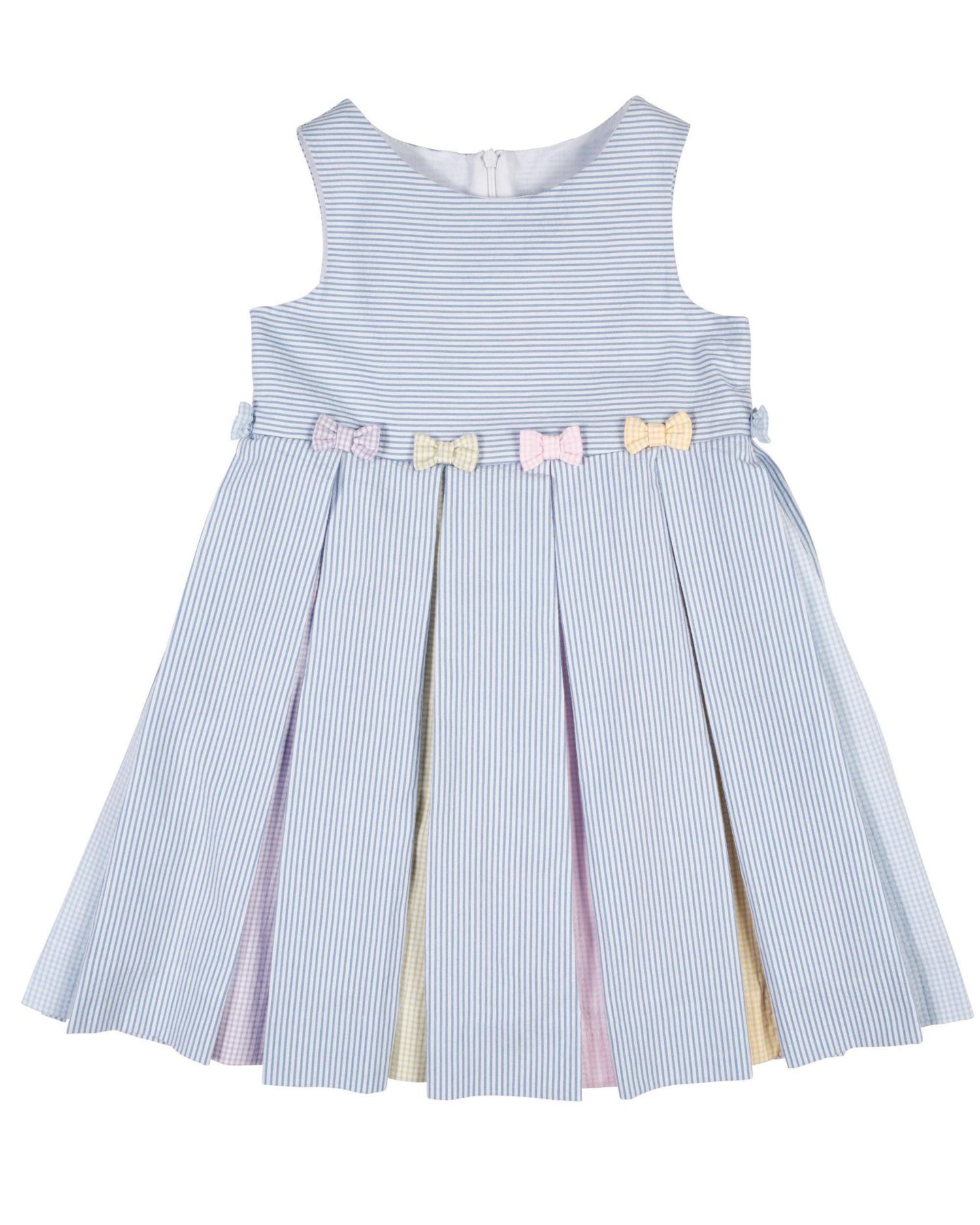 Little Girl 4-6X Multicolor Seersucker Pleated Dress