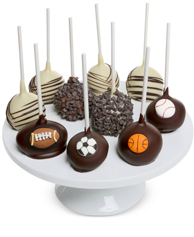 Golden Edibles® 10-Pc. Sports Belgian Chocolate Dipped Cake Pops
