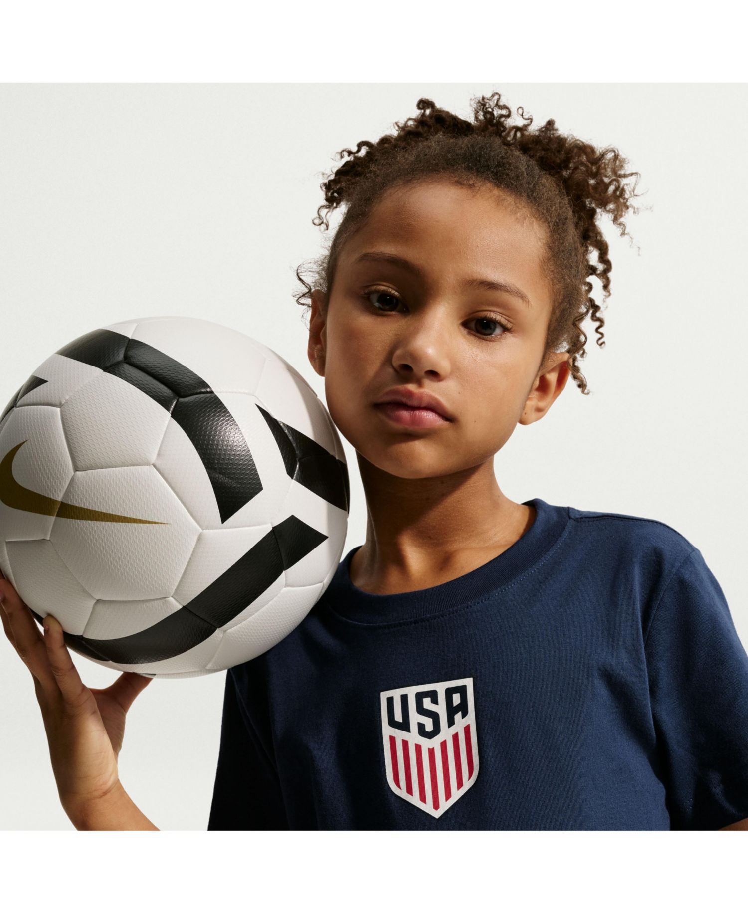 Big Boys and Girls Blue Usmnt Crest T-Shirt