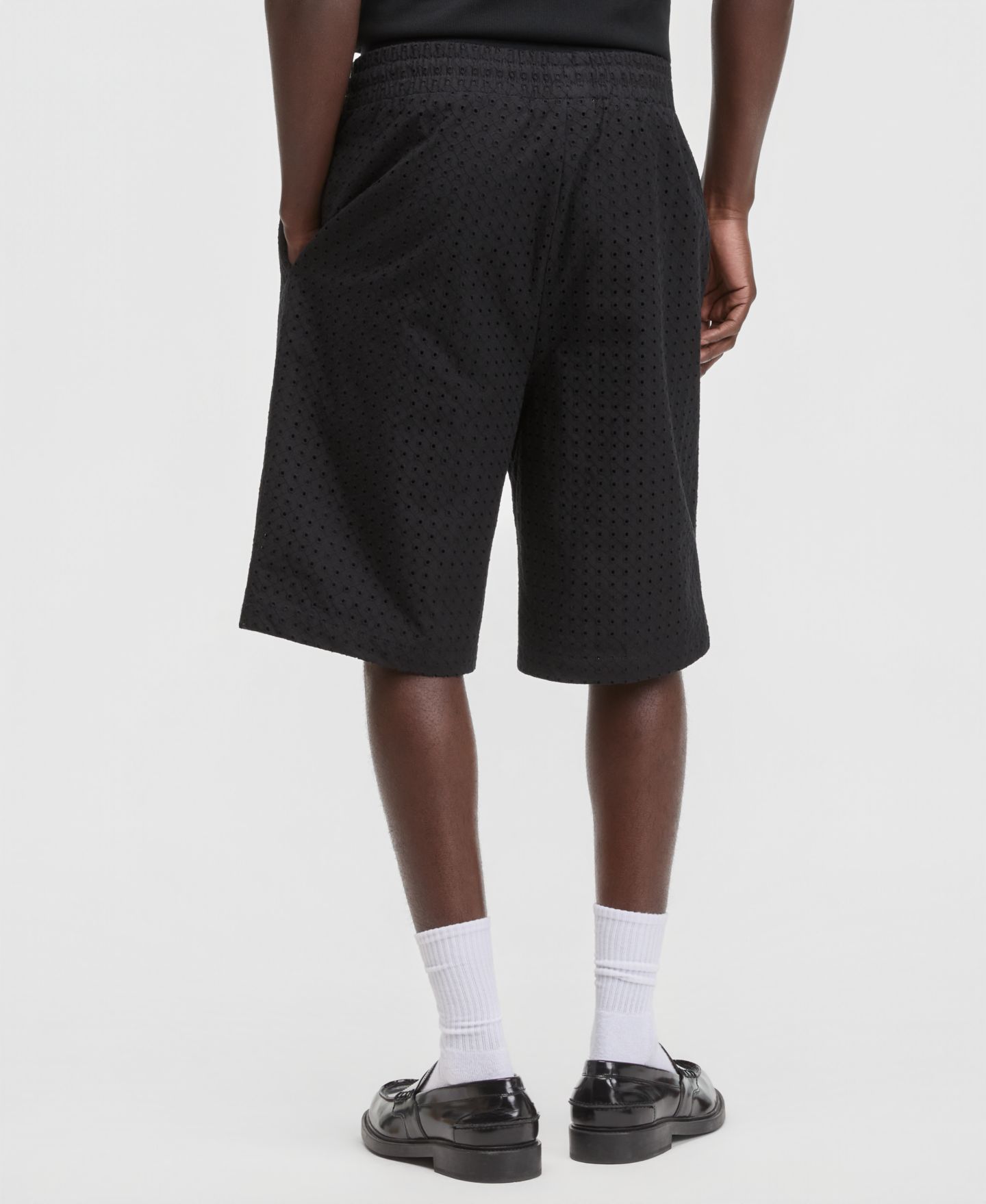 Мужские шорты Mode of One Eyelet 11" Drawstring, цвет: Глубокий чёрный — фото 3