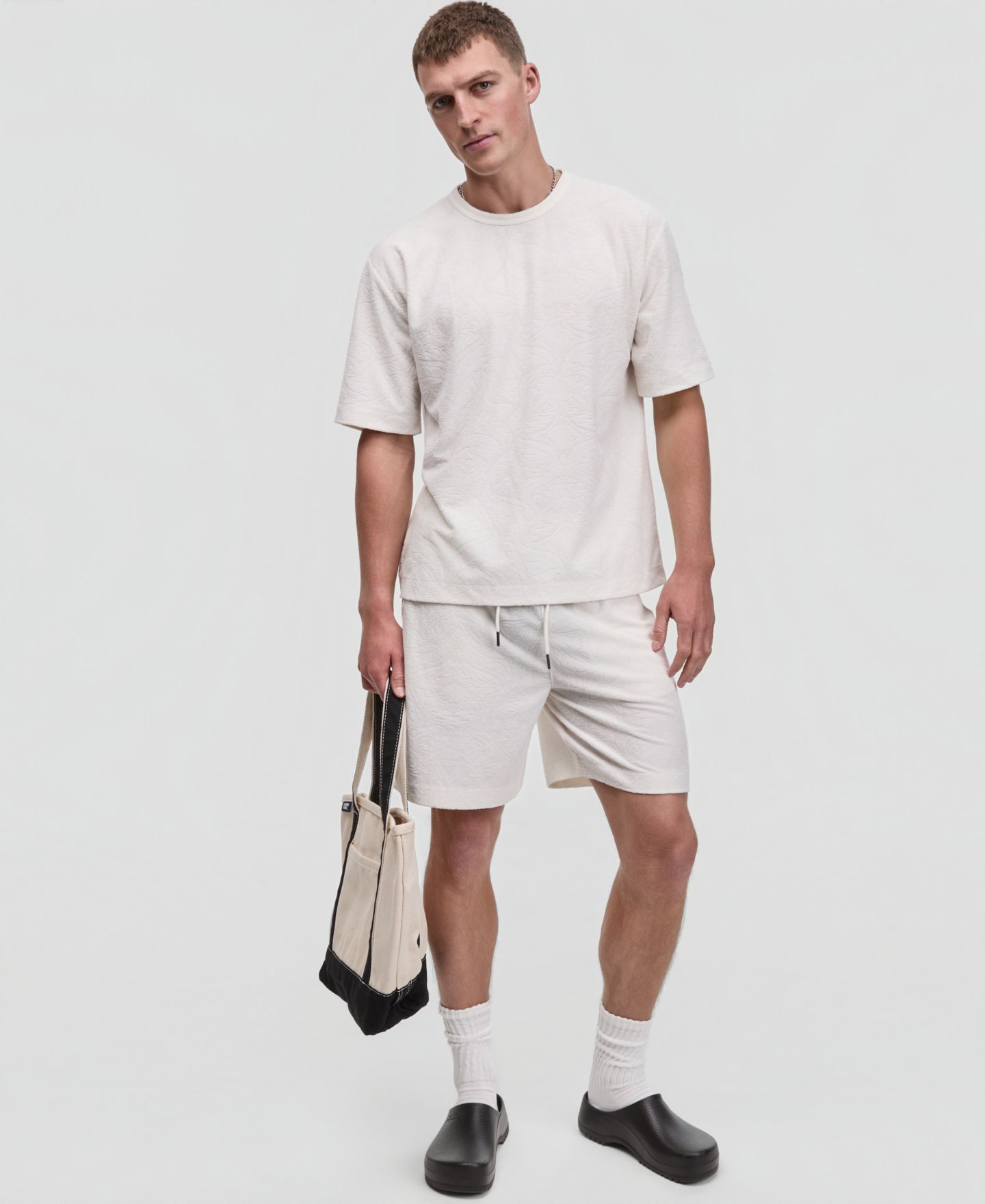 Мужские шорты Mode of One Jacquard Terry 7" Shorts, цвет: Натуральный — фото 2