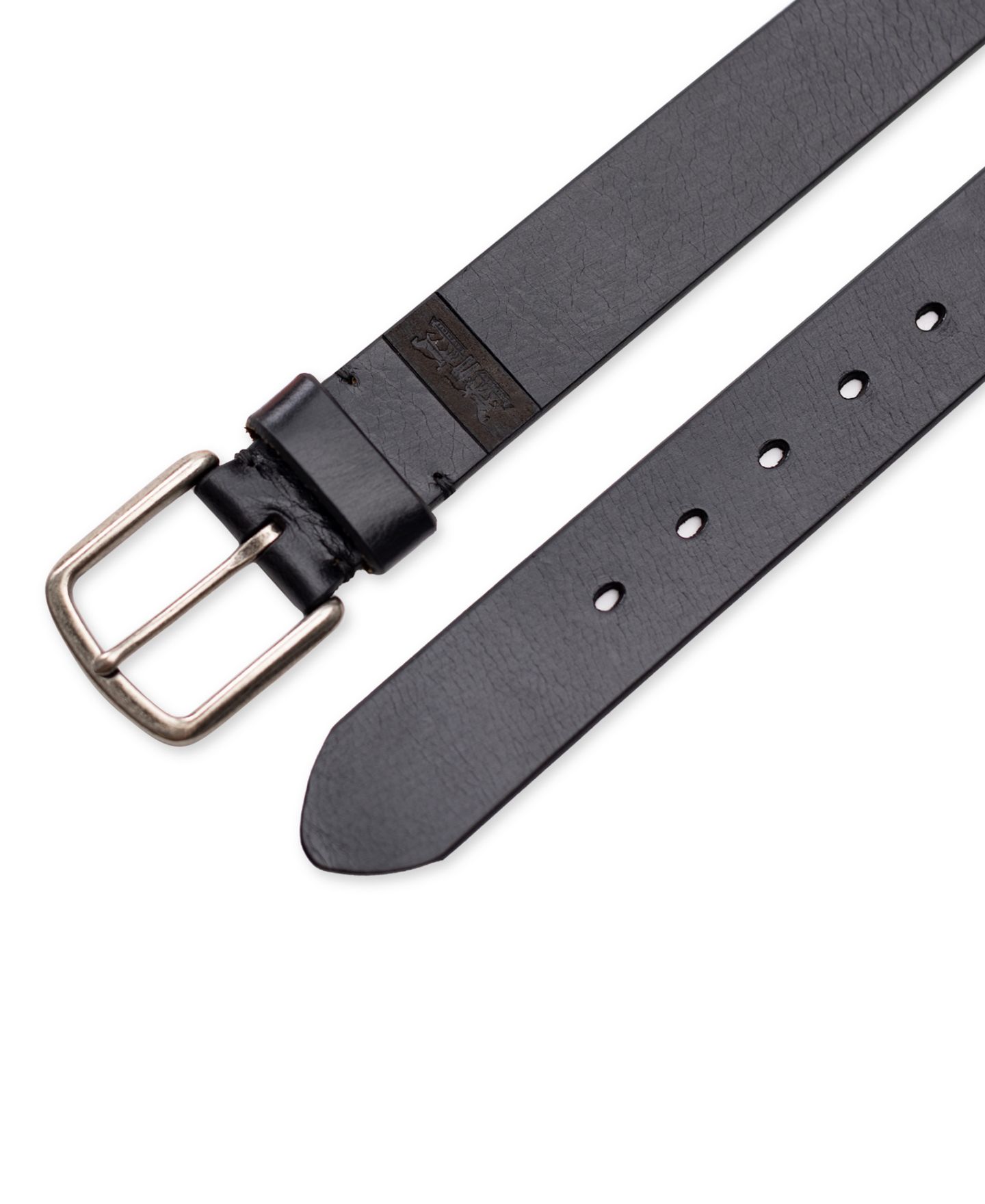 Мужской ремень Levi's Leather Belt, цвет: Чёрный — фото 4
