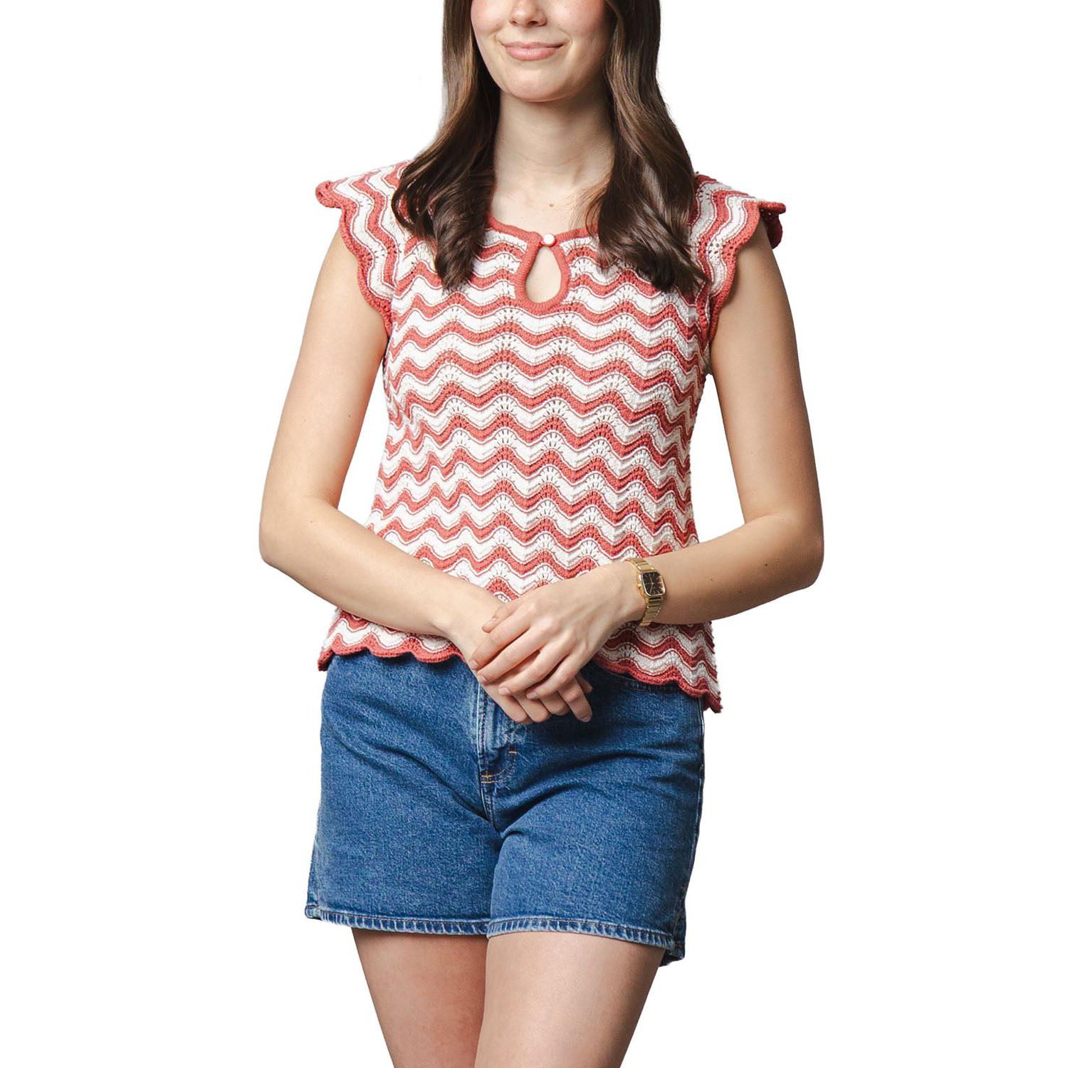 Women's Hope and Henry Organic Flutter Sleeve Sweater Top