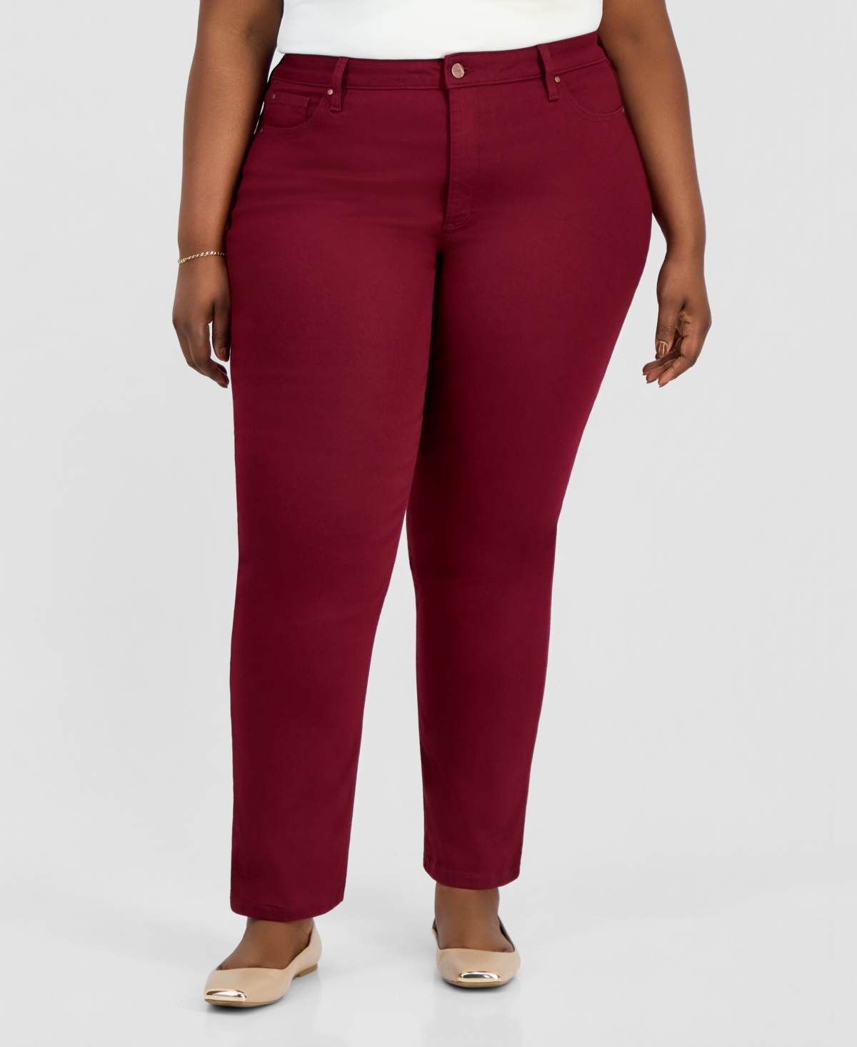 Jones New York Plus Lexington Straight-Leg Jeans