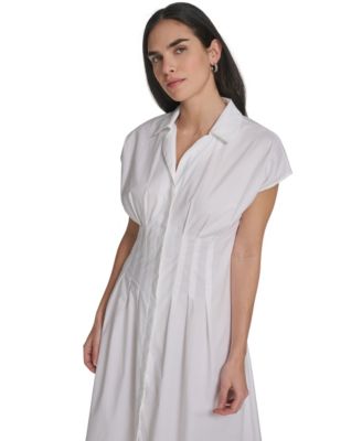 Women's White Shirt Fit & Flare Dresses | Macy's
