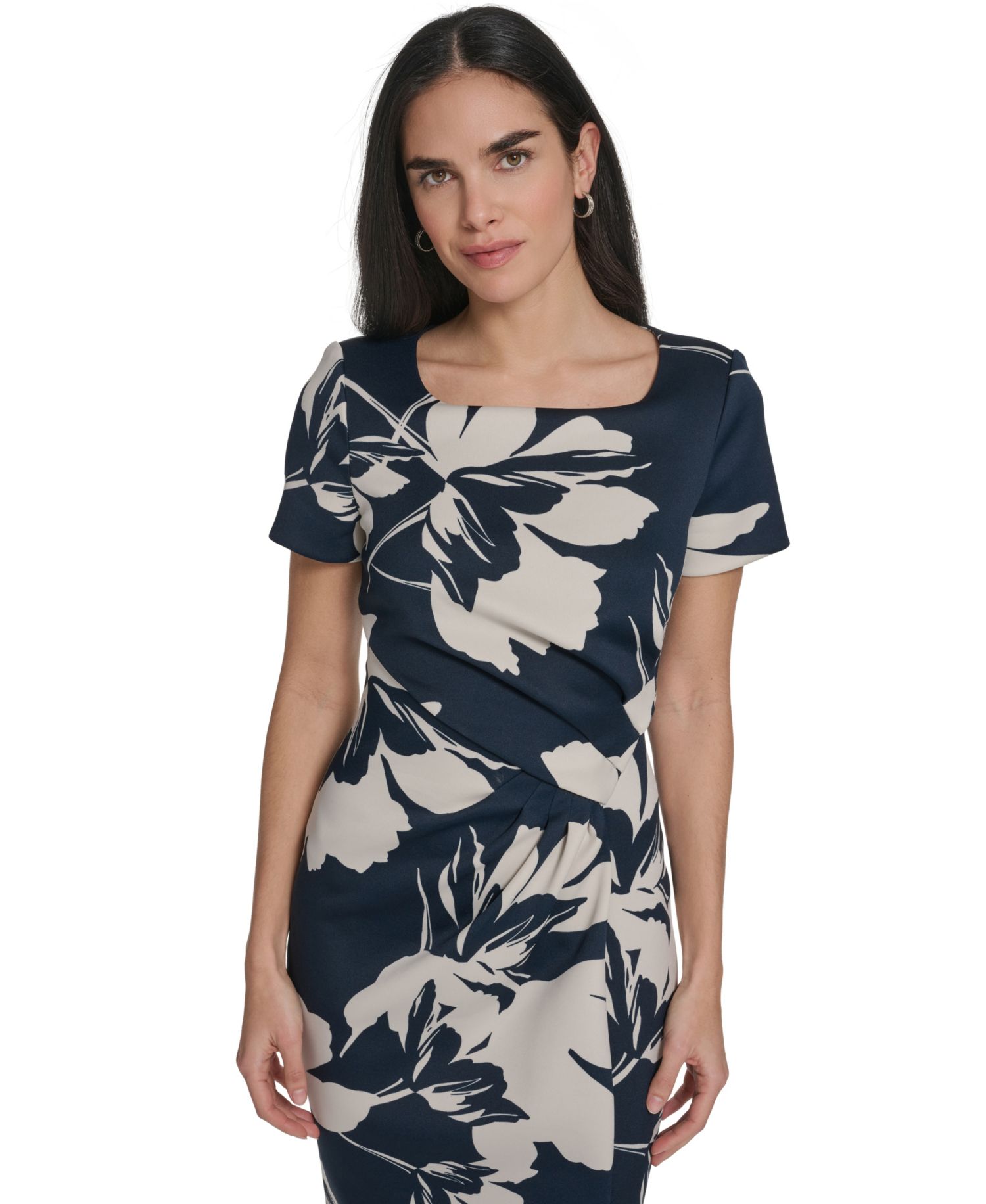 Women’s Square-Neck Sheath Midi Dress