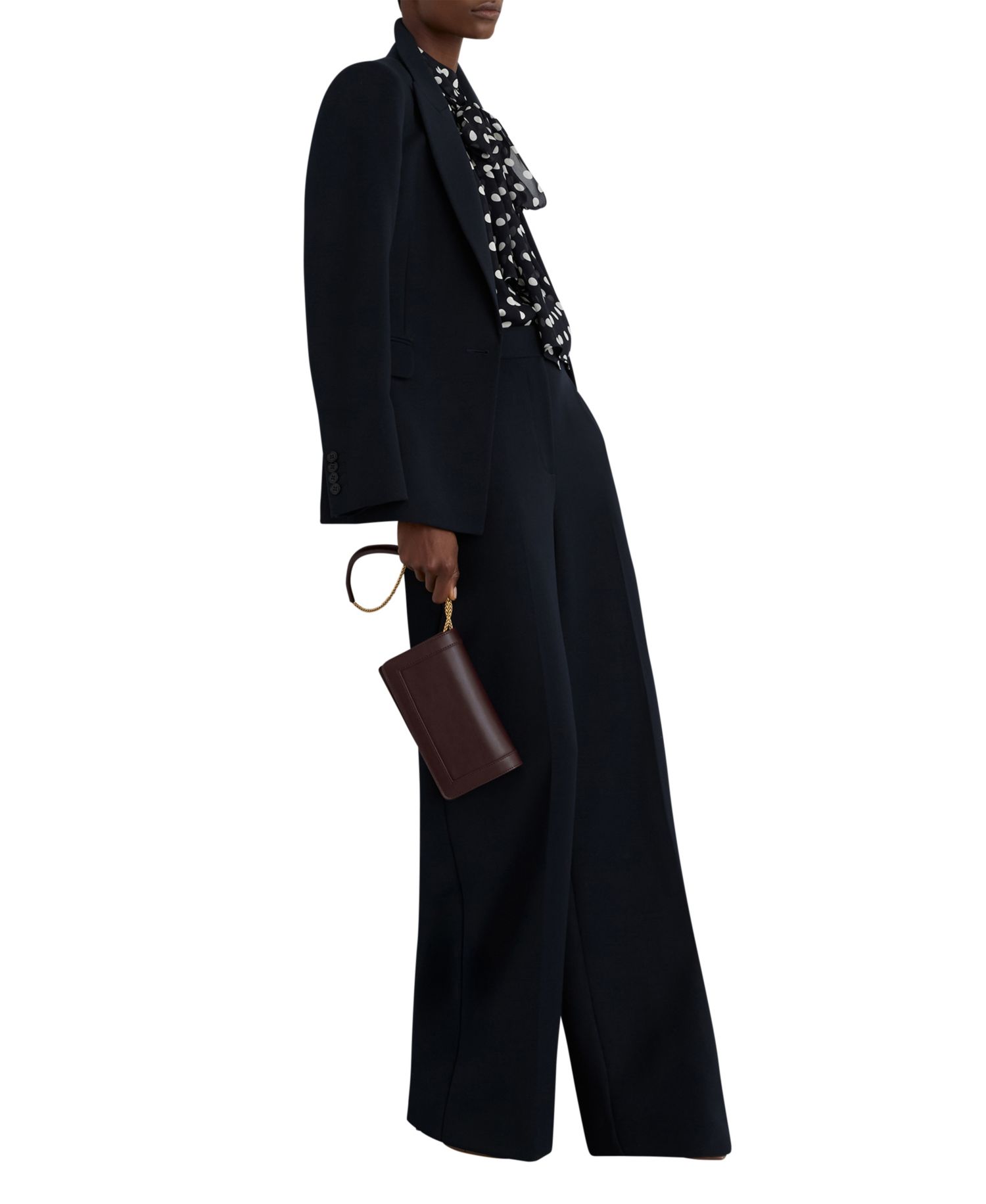 Women's Aliana Polka-Dot Tie-Neck Blouse