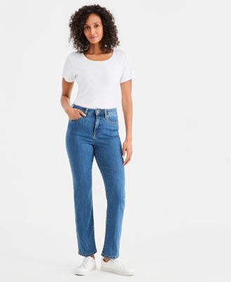 Women's High Rise Straight-Leg Jeans, Regular, Short and Long Lengths