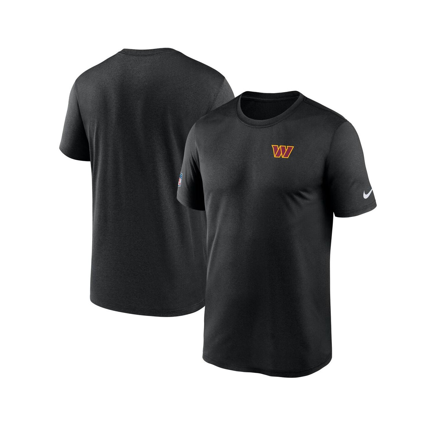 Men's Black Washington Commanders Sideline Legend Small Logo Dri-FIT T-Shirt