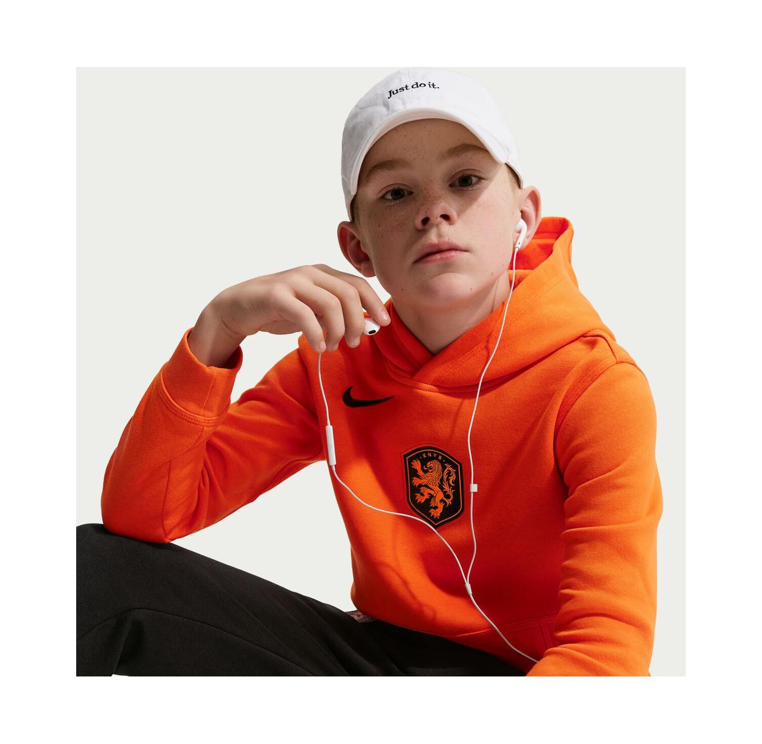 Big Boys and Girls Orange Netherlands National Team Club Hoodie