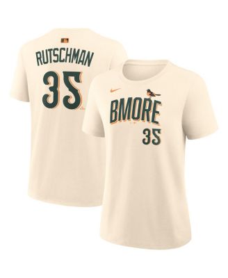 Women's Adley Rutschman Cream Baltimore Orioles 2026 City Connect Name & Number T-Shirt