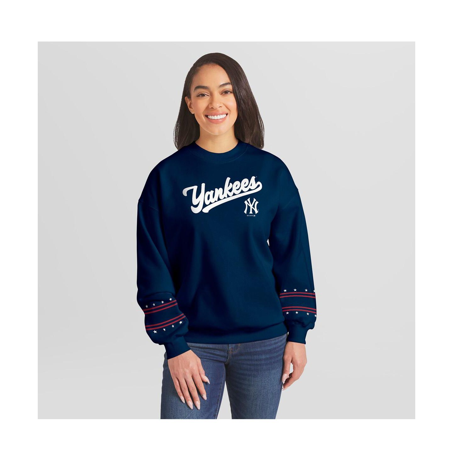 Женский флисовый свитшот Wear by Erin Andrews New York Yankees Americana, тёмно-синий — фото 1