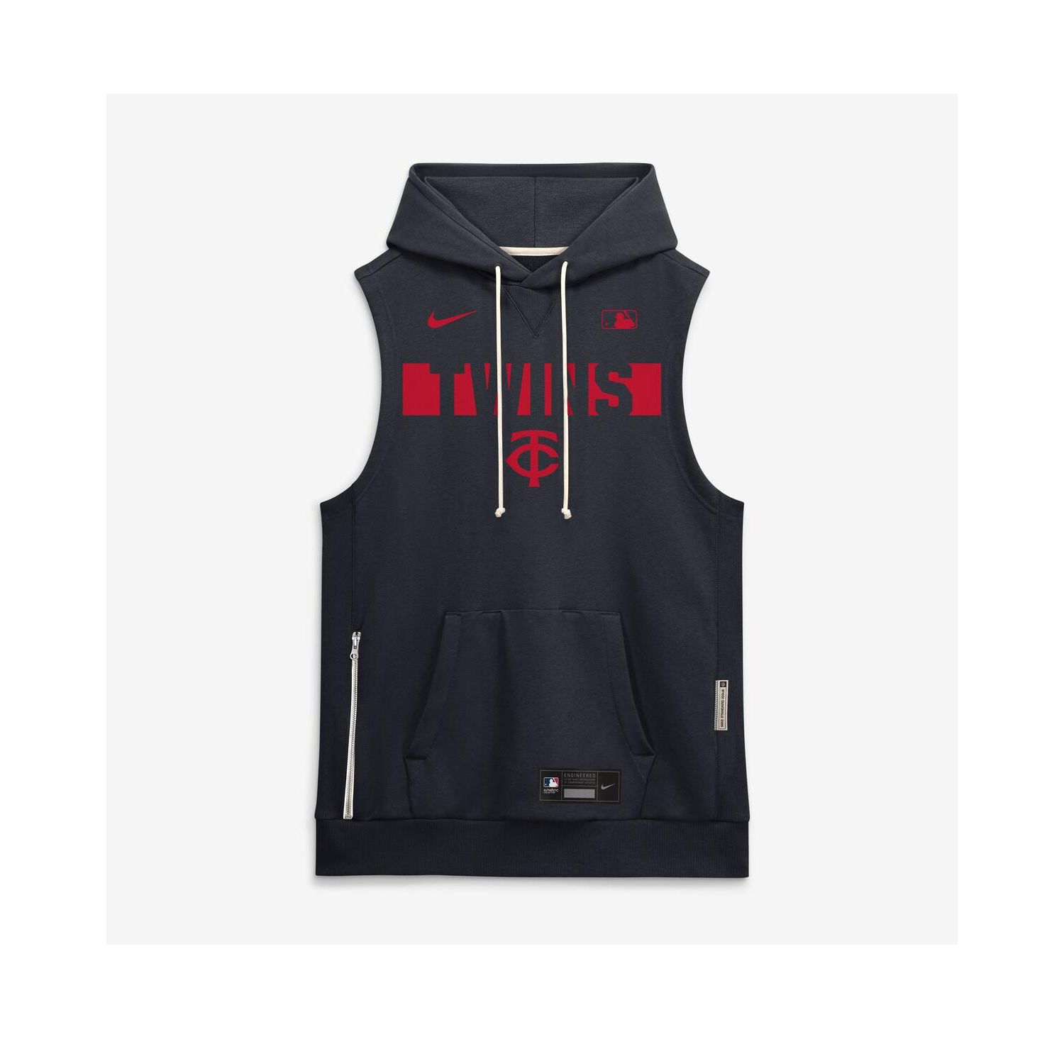 Men's Navy Minnesota Twins Authentic Collection Standard Issue Dri-FIT Sleeveless Hoodie