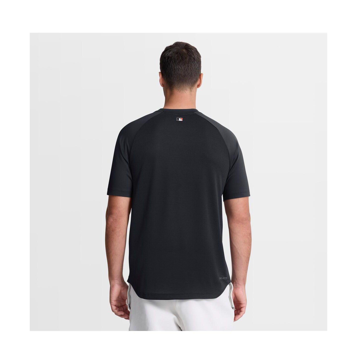 Мужская футболка Nike Navy Detroit Tigers Authentic Collection Batting Practice Pre-Game Raglan Dri-FIT — фото 4