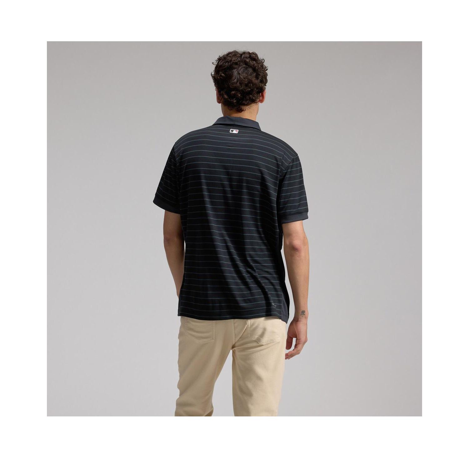 Men's Black Arizona Diamondbacks Authentic Collection Striped Victory Dri-FIT Polo Shirt