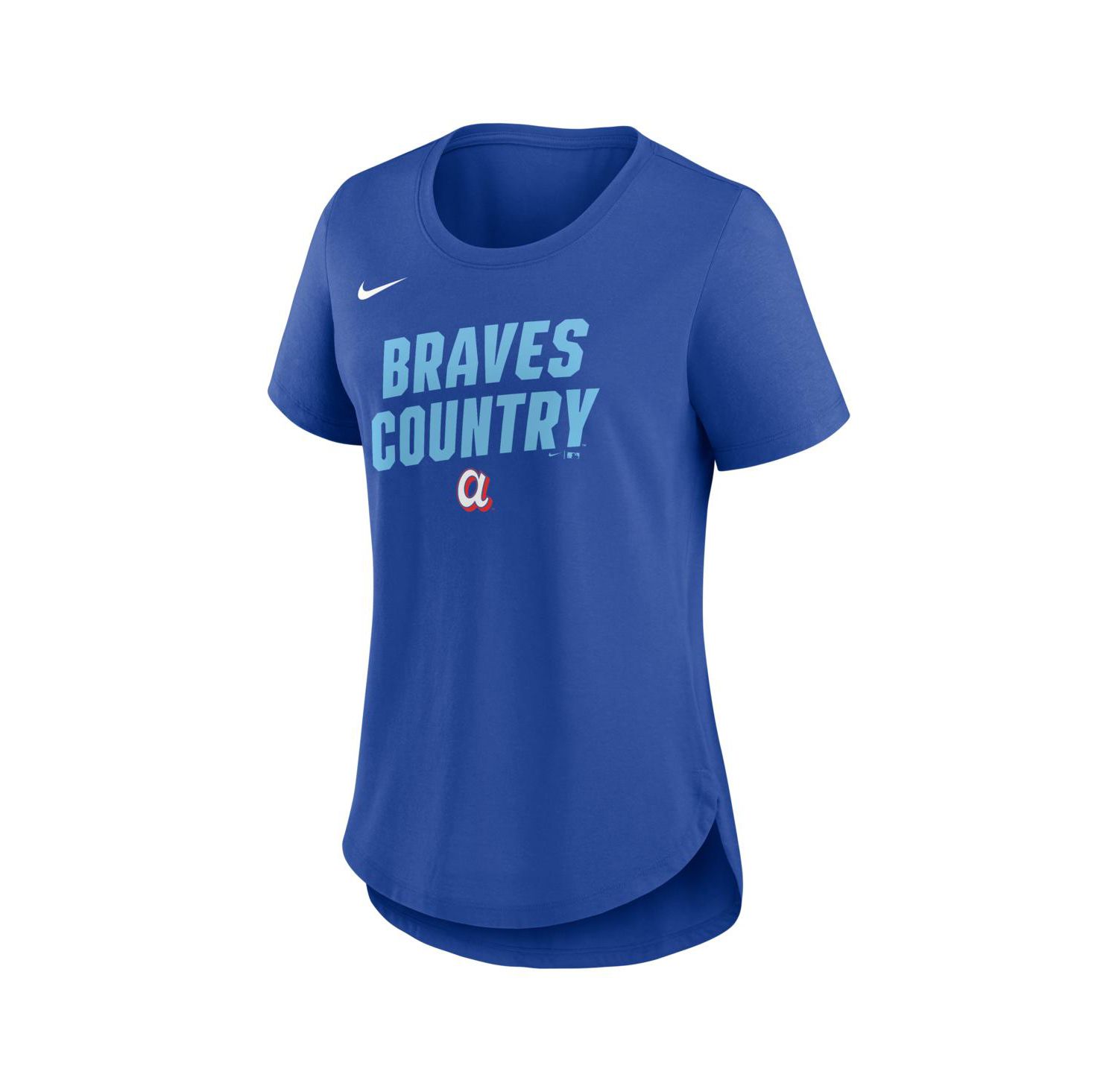 Women's Royal Atlanta Braves 2026 City Connect Team Phrase Lockup Tri-Blend T-Shirt