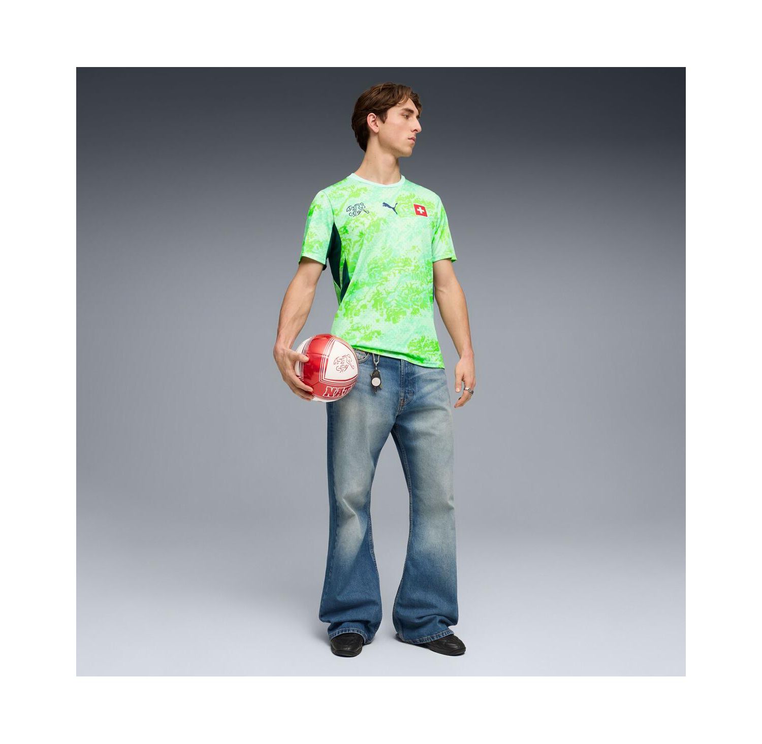 Men's Green Switzerland National Team 2026 Away Replica Jersey