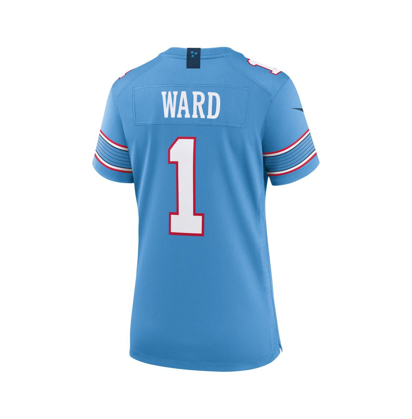 Женский топ Nike Cameron Ward Light Blue Tennessee Titans Game Jersey — фото 2