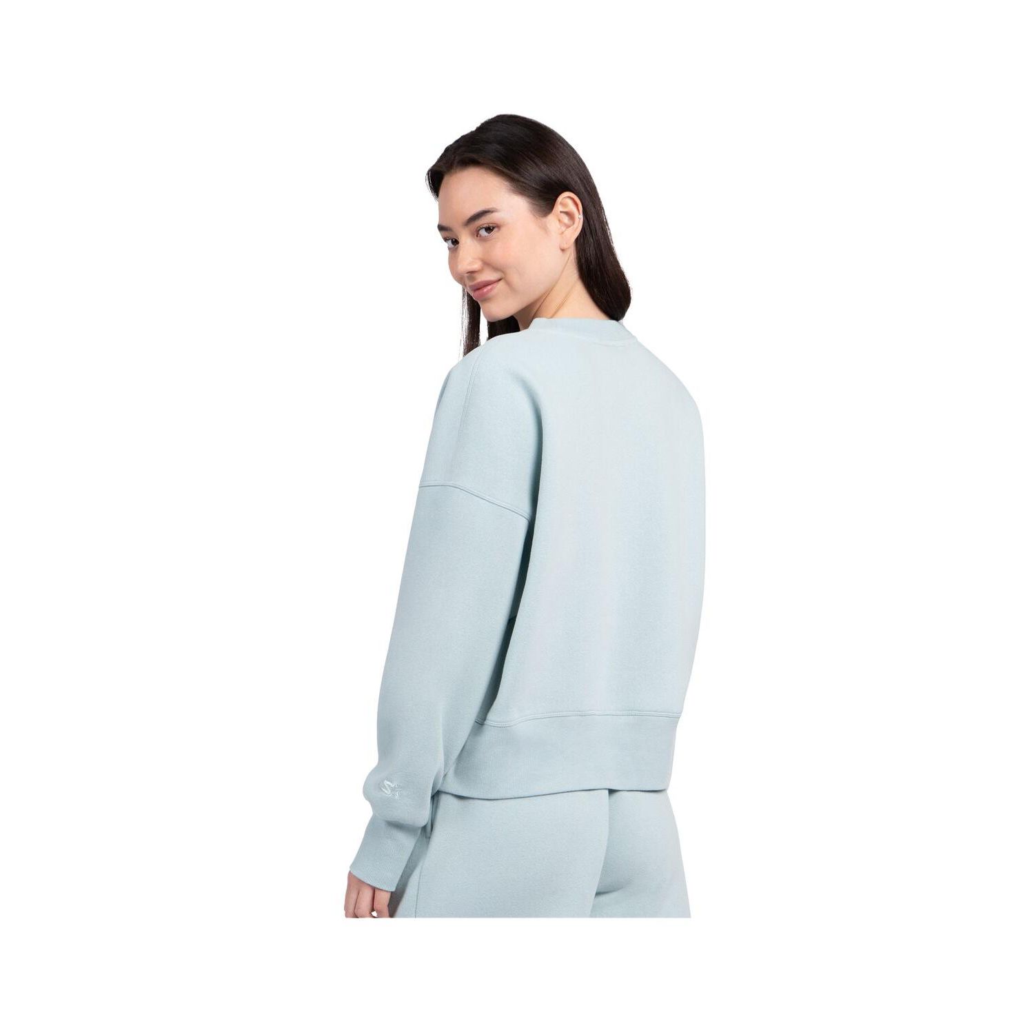 Women's Mint New York Yankees Pastels Boxy Fleece Sweatshirt