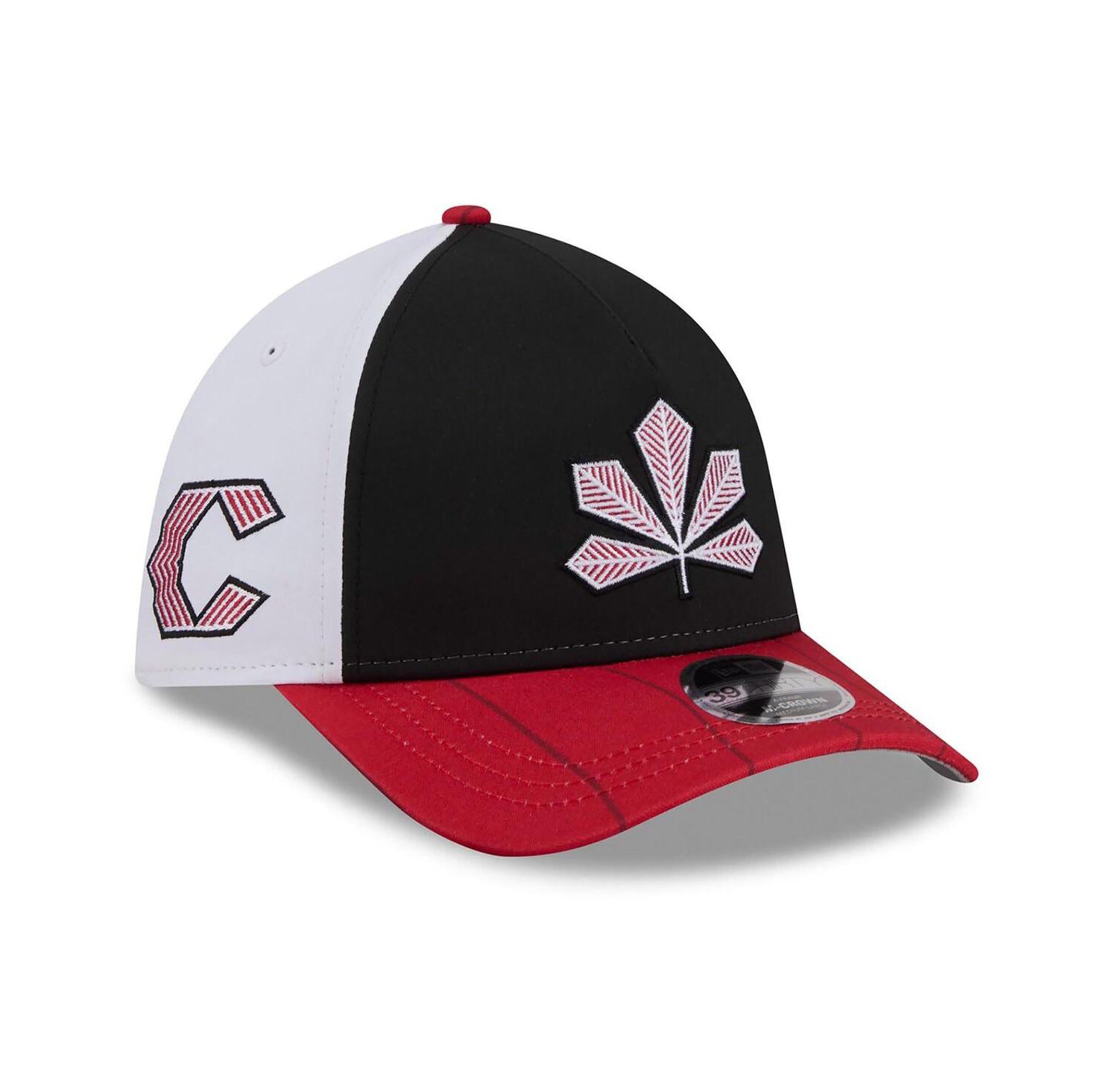 Men's Black/Red Cincinnati Reds 2026 City Connect M-Crown A-Frame 39THIRTY Flex Hat