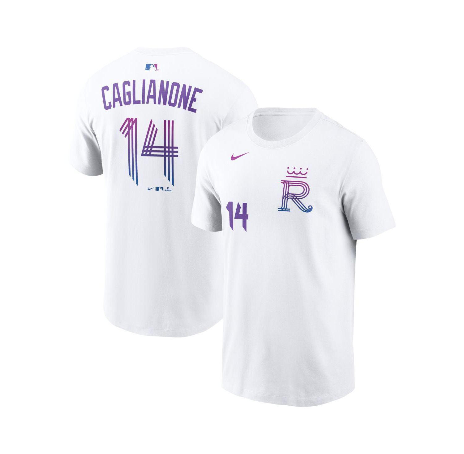 Men's Jac Caglianone White Kansas City Royals 2026 City Connect Name & Number T-Shirt