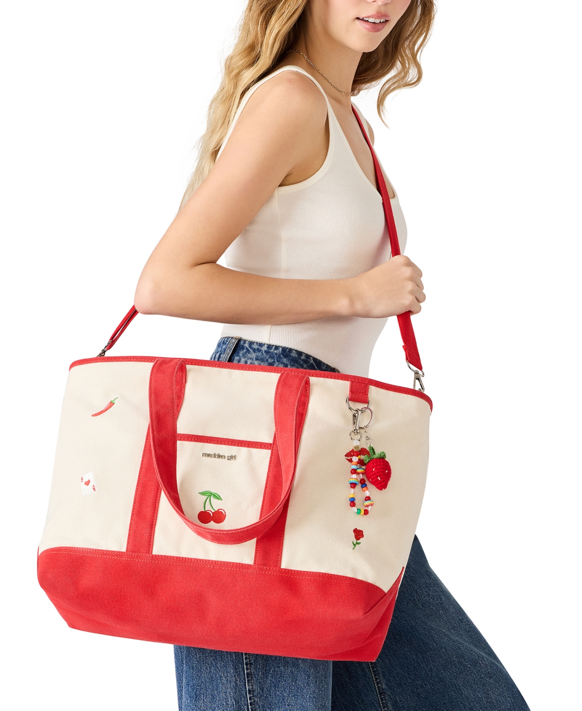 Madden Girl Romain Extra-Large Canvas Tote Handbag