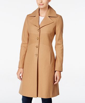 Tommy Hilfiger Wool-Blend Walker Coat - Coats - Women - Macy's
